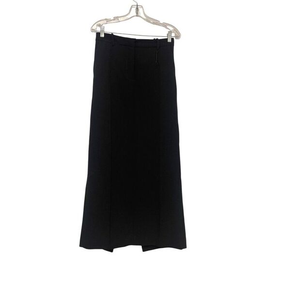 Zara Womens Pants Trousers XS Black Flat Front Wide Leg Stretchy Polyester NWOT - Picture 1 of 11